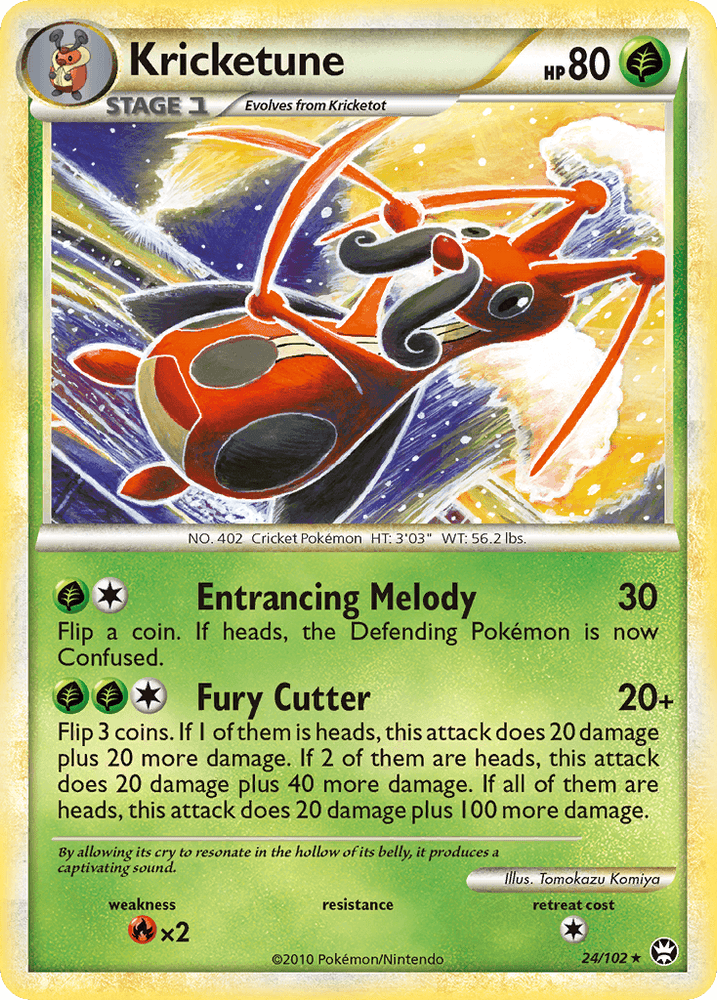 Kricketune (24/102) [HeartGold & SoulSilver: Triumphant] (Online Only)