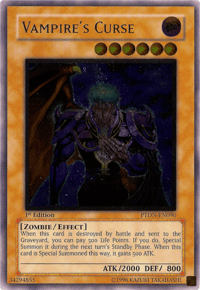 Vampire's Curse [PTDN-EN090] Ultimate Rare (ONLINE ORDER ONLY)