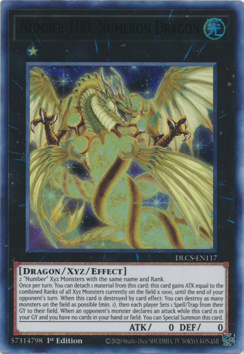 Number 100: Numeron Dragon (Green) [DLCS-EN117] Ultra Rare (ONLINE ORDER ONLY)