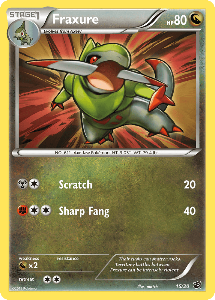 Fraxure (15/20) [Black & White: Dragon Vault] (Online Only)