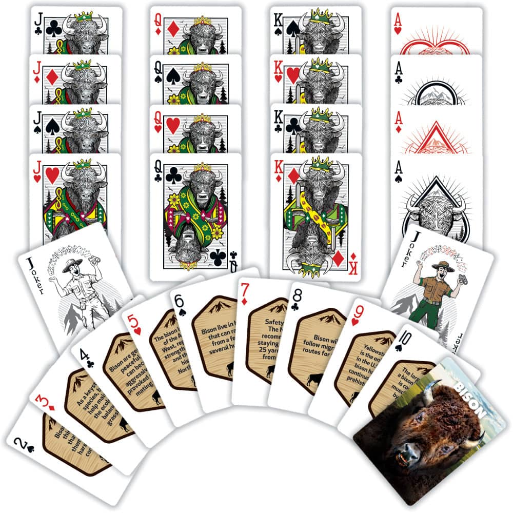 Bison Playing Cards - 54 Card Deck (ONLINE ORDER ONLY)