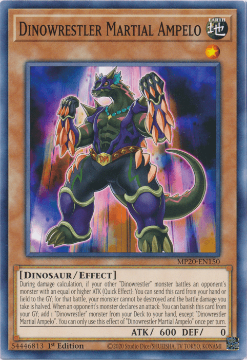 Dinowrestler Martial Ampelo [MP20-EN150] Common (ONLINE ORDER ONLY)