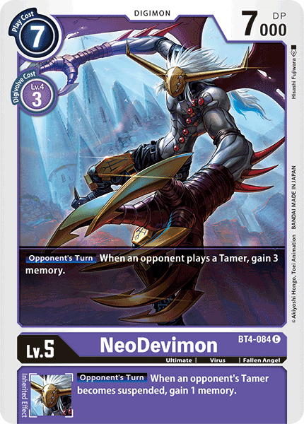 NeoDevimon [BT4-084] [Great Legend] (ONLINE ORDER ONLY)
