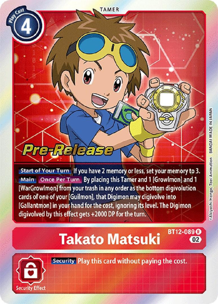Takato Matsuki [BT12-089] [Across Time Pre-Release Cards] (ONLINE ORDER ONLY)