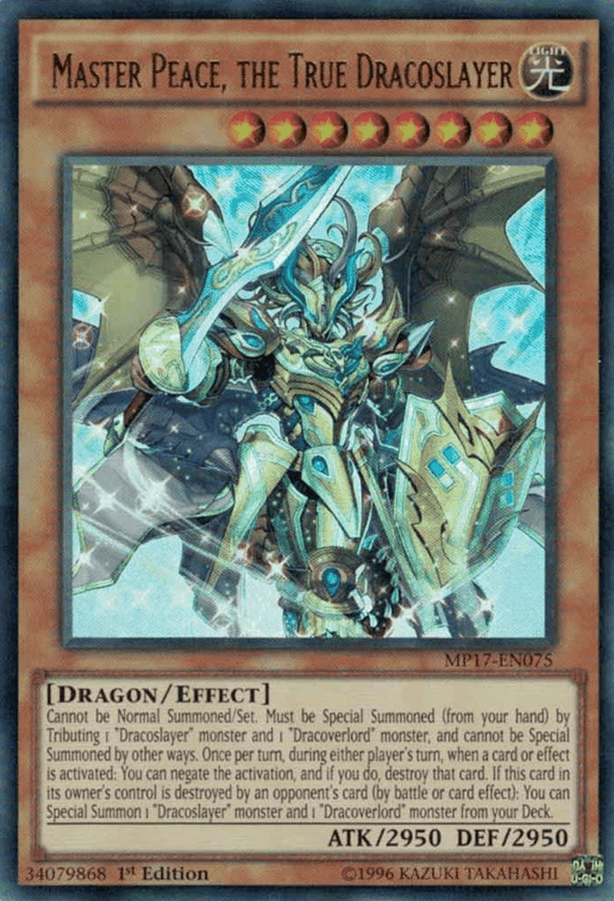 Master Peace, the True Dracoslayer [MP17-EN075] Ultra Rare (ONLINE ORDER ONLY)