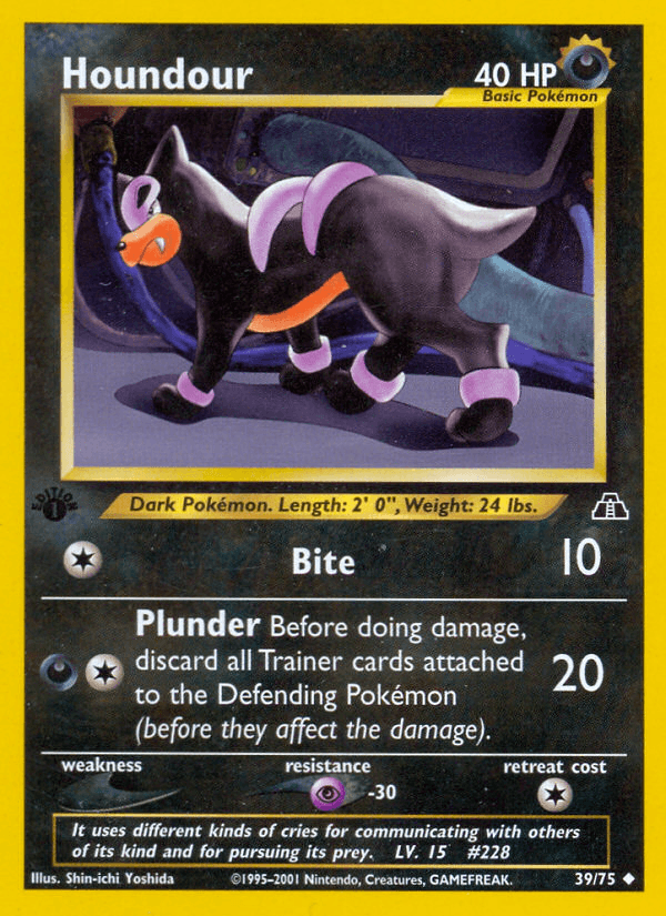 Houndour (39/75) [Neo Discovery 1st Edition] (Online Only)