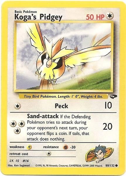 Koga's Pidgey (80/132) [Gym Challenge Unlimited] (Online Only)