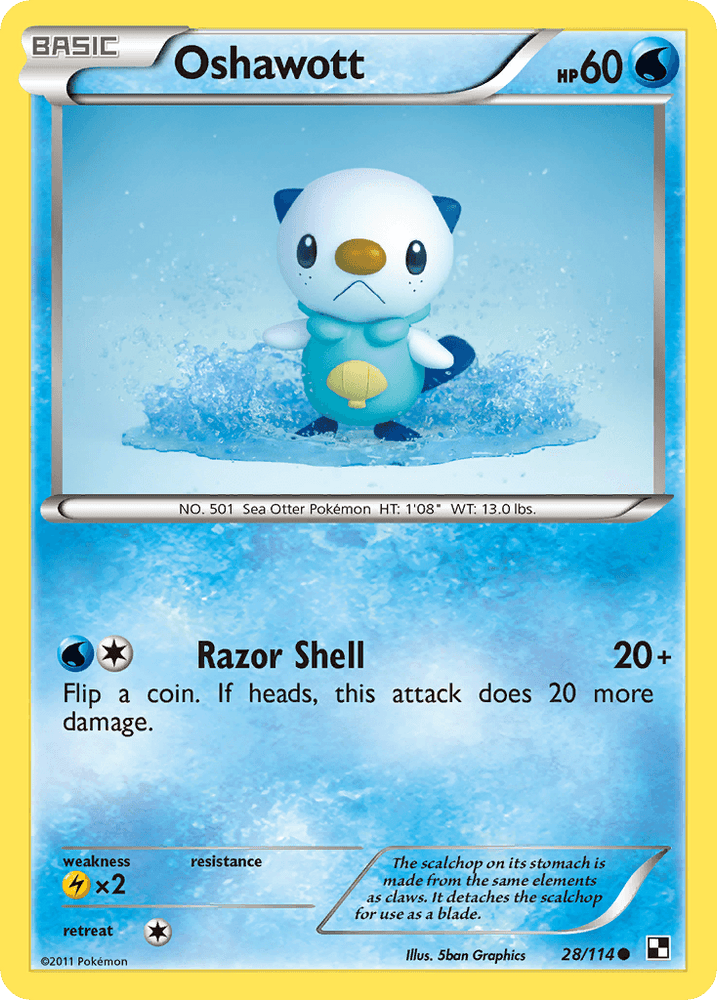 Oshawott (28/114) [Black & White: Base Set] (Online Only)