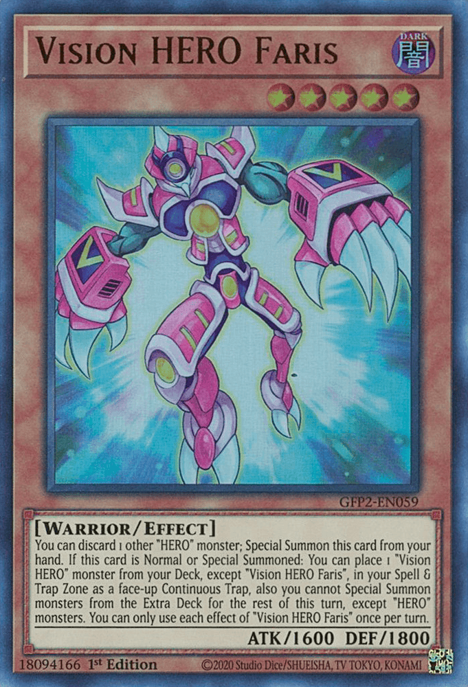 Vision HERO Faris [GFP2-EN059] Ultra Rare (ONLINE ORDER ONLY)
