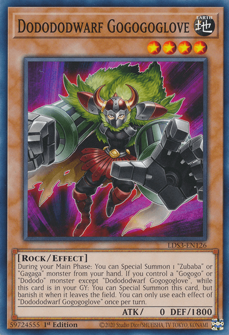 Dodododwarf Gogogoglove [LDS3-EN126] Common (ONLINE ORDER ONLY)