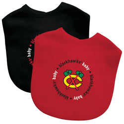 Chicago Blackhawks - Baby Bibs 2-Pack - Red & Black (ONLINE ORDER ONLY)