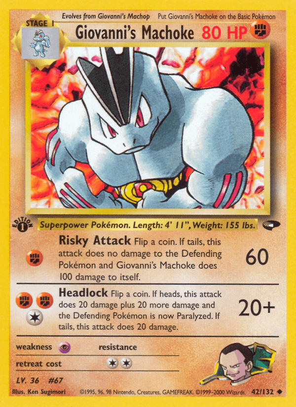 Giovanni's Machoke (42/132) [Gym Challenge 1st Edition] (Online Only)