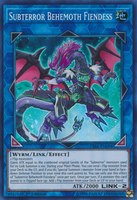 Subterror Behemoth Fiendess [CIBR-EN098] Super Rare (ONLINE ORDER ONLY)