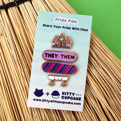 Pride Pals Enamel Pin Set - Baphomet (ONLINE ORDER ONLY)