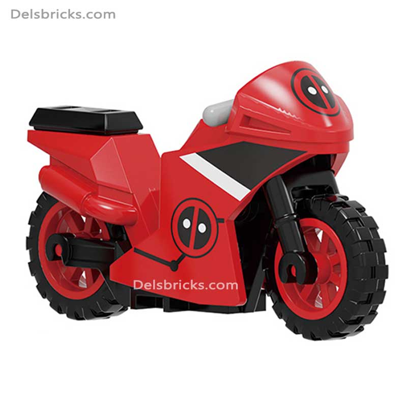 Deadpool with Motorcycle Lego Minifigures Custom Toys (ONLINE ORDER ONLY)