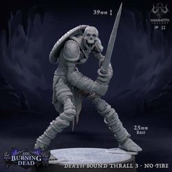 Death Bound Thrall: Sculpt 3 (Skeleton Warrior, Regular or On Fire) (Online Only)