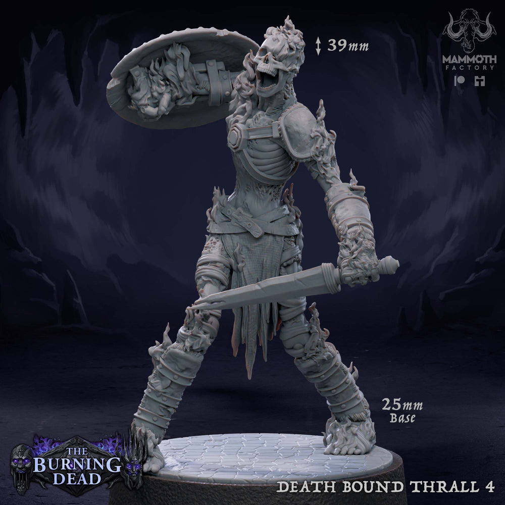 Death Bound Thrall: Sculpt 4 (Skeleton Warrior, Regular or On Fire) (Online Order Only)