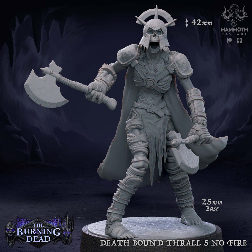 Death Bound Thrall: Sculpt 5 (Skeleton Commander, Regular or On Fire) (Online Only)