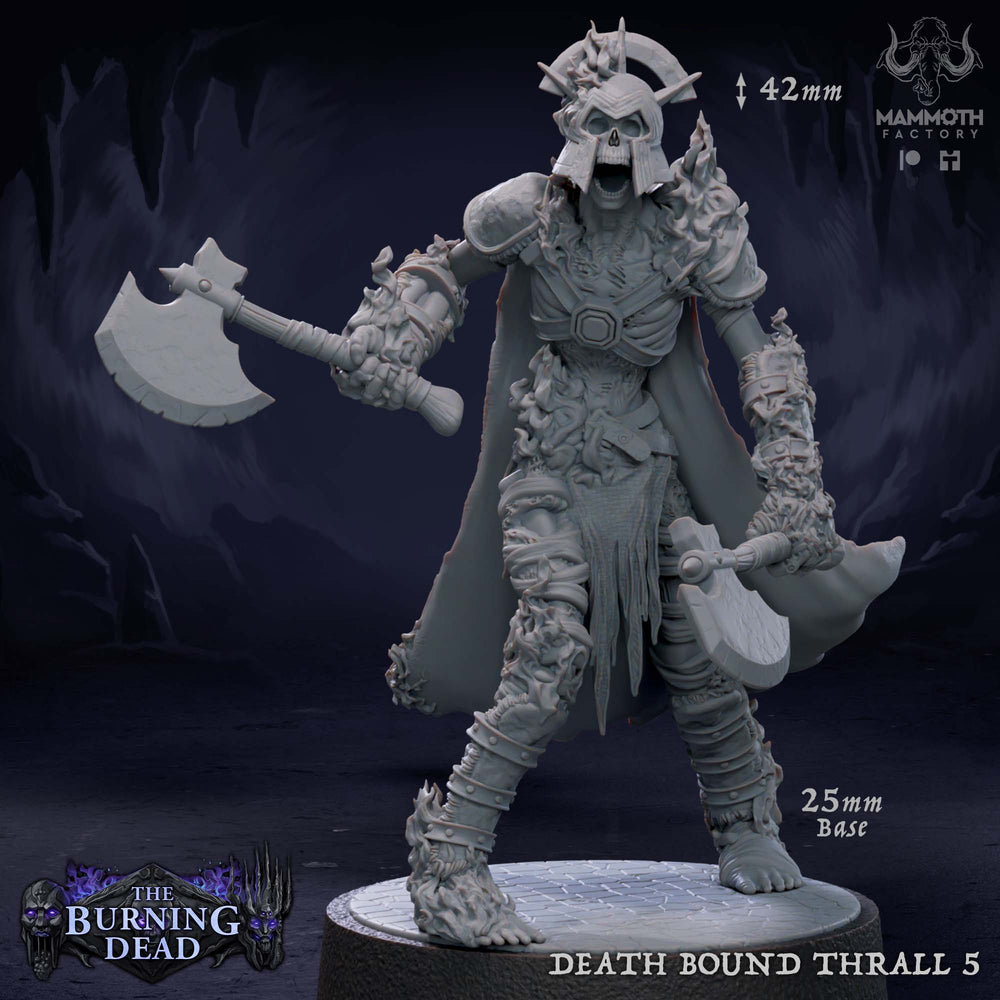 Death Bound Thrall: Sculpt 5 (Skeleton Commander, Regular or On Fire) (Online Only)