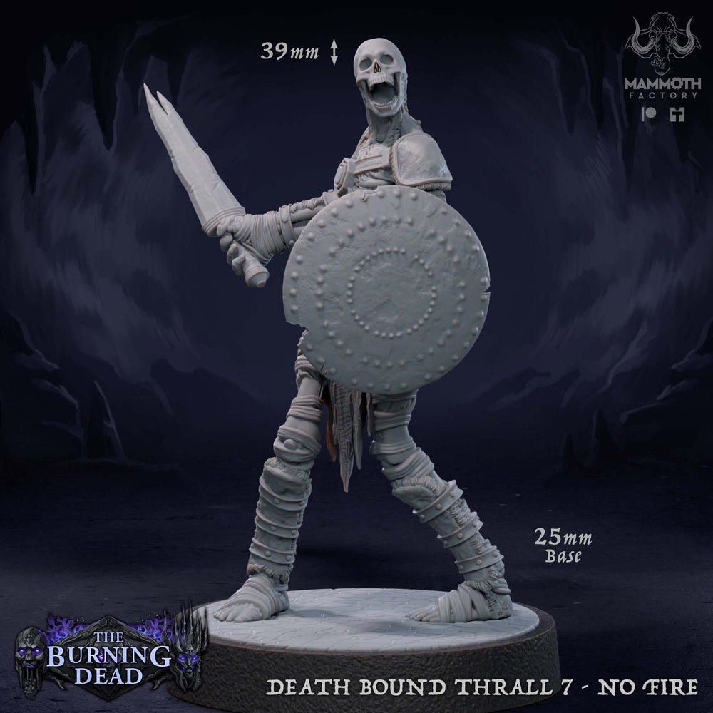 Death Bound Thrall: Sculpt 7 (Skeleton Warrior, Regular or On Fire) (Online Only)