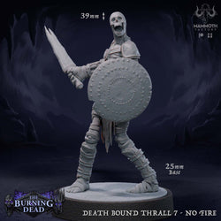 Death Bound Thrall: Sculpt 7 (Skeleton Warrior, Regular or On Fire) (Online Only)