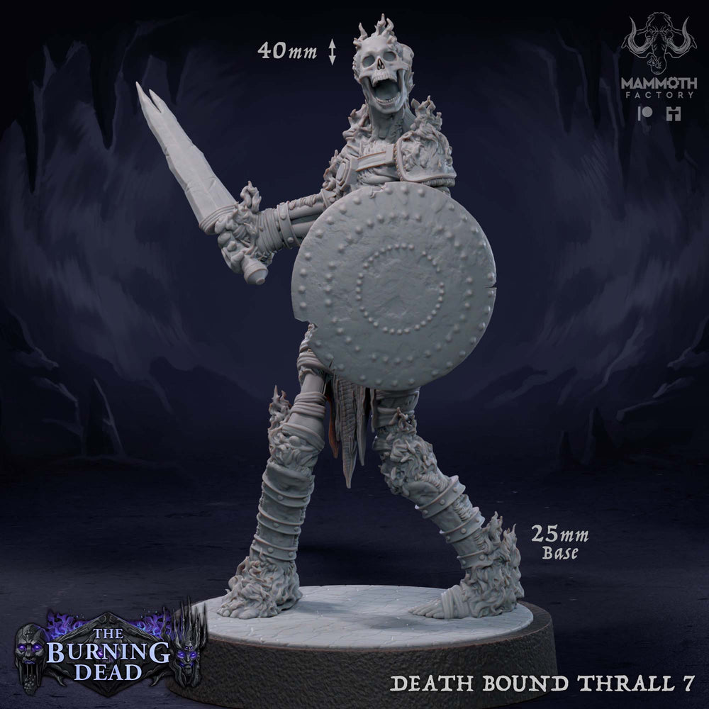 Death Bound Thrall: Sculpt 7 (Skeleton Warrior, Regular or On Fire) (Online Only)