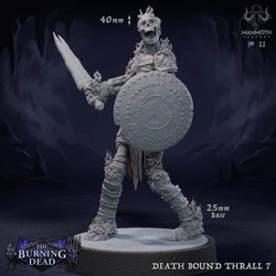 Death Bound Thrall: Sculpt 7 (Skeleton Warrior, Regular or On Fire) (Online Only)