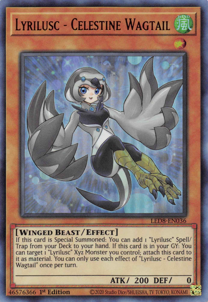 Lyrilusc - Celestine Wagtail [LED8-EN036] Ultra Rare (ONLINE ORDER ONLY)