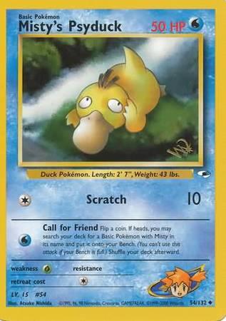 Misty's Psyduck (54/132) (W Stamped Promo) [Gym Heroes Unlimited] (Online Only)