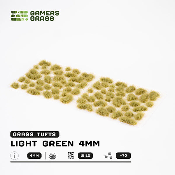Gamers Grass Tufts: Light Green 4mm - Wild