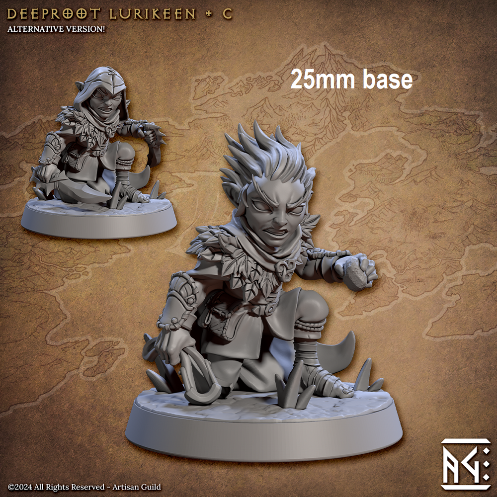 Deeproot Lurikeen Warrior (Base Sculpt C) (Online Only)