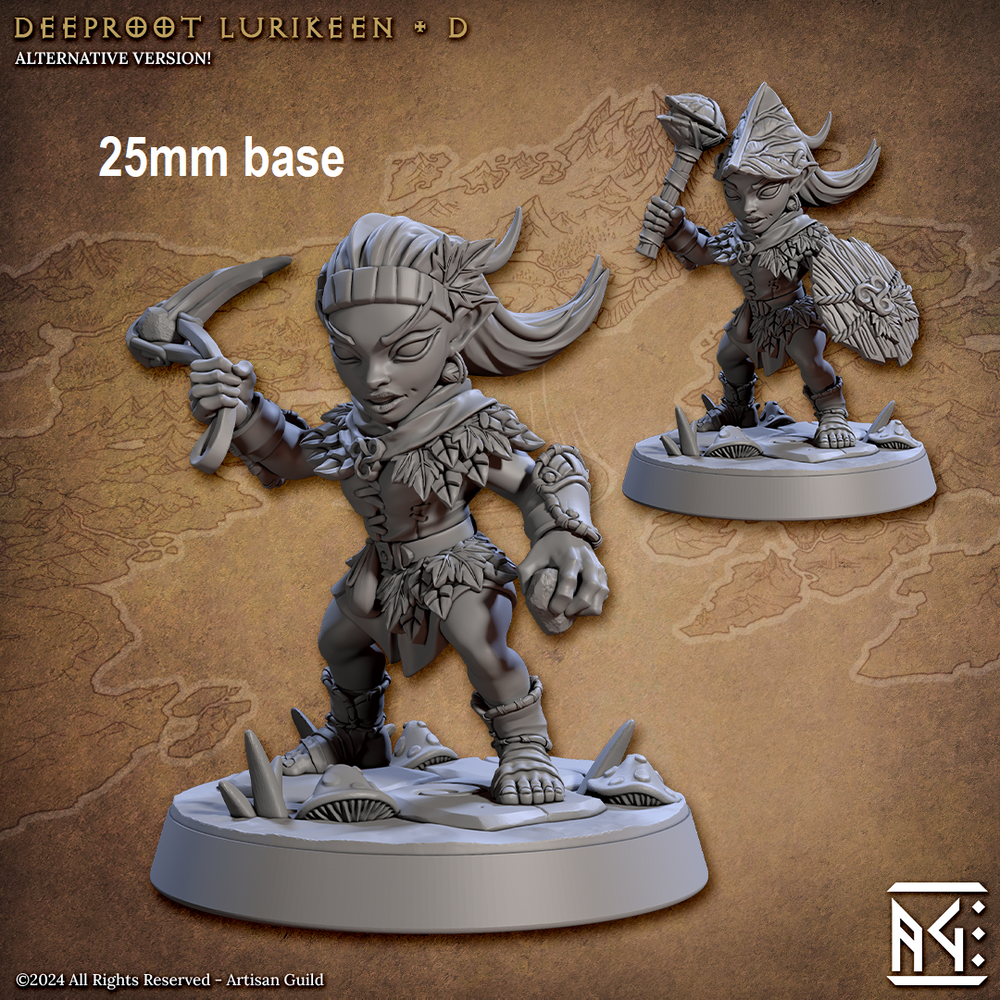 Deeproot Lurikeen Warrior (Base Sculpt D) (Online Only)
