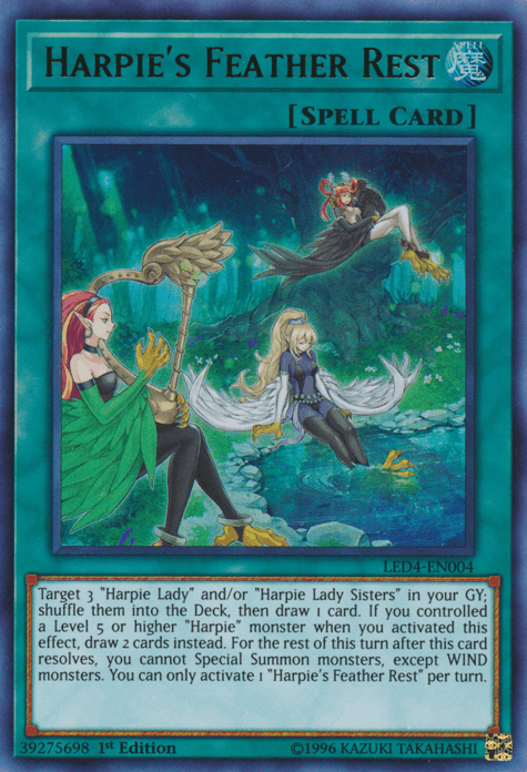 Harpie's Feather Rest [LED4-EN004] Ultra Rare (ONLINE ORDER ONLY)