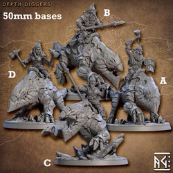 Depth Diggers with Riders (Gnome Cavalry Unit) (ONLINE ORDER ONLY)