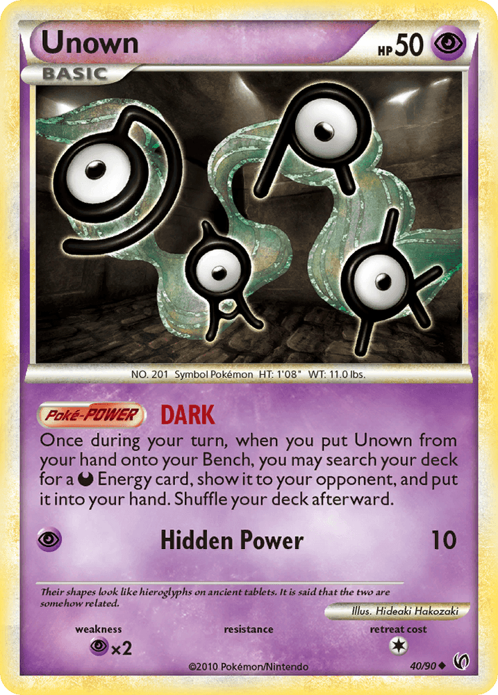Unown (40/90) [HeartGold & SoulSilver: Undaunted] (Online Only)