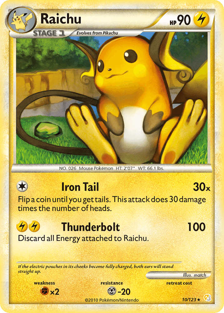 Raichu (10/123) [HeartGold & SoulSilver: Base Set] (Online Only)
