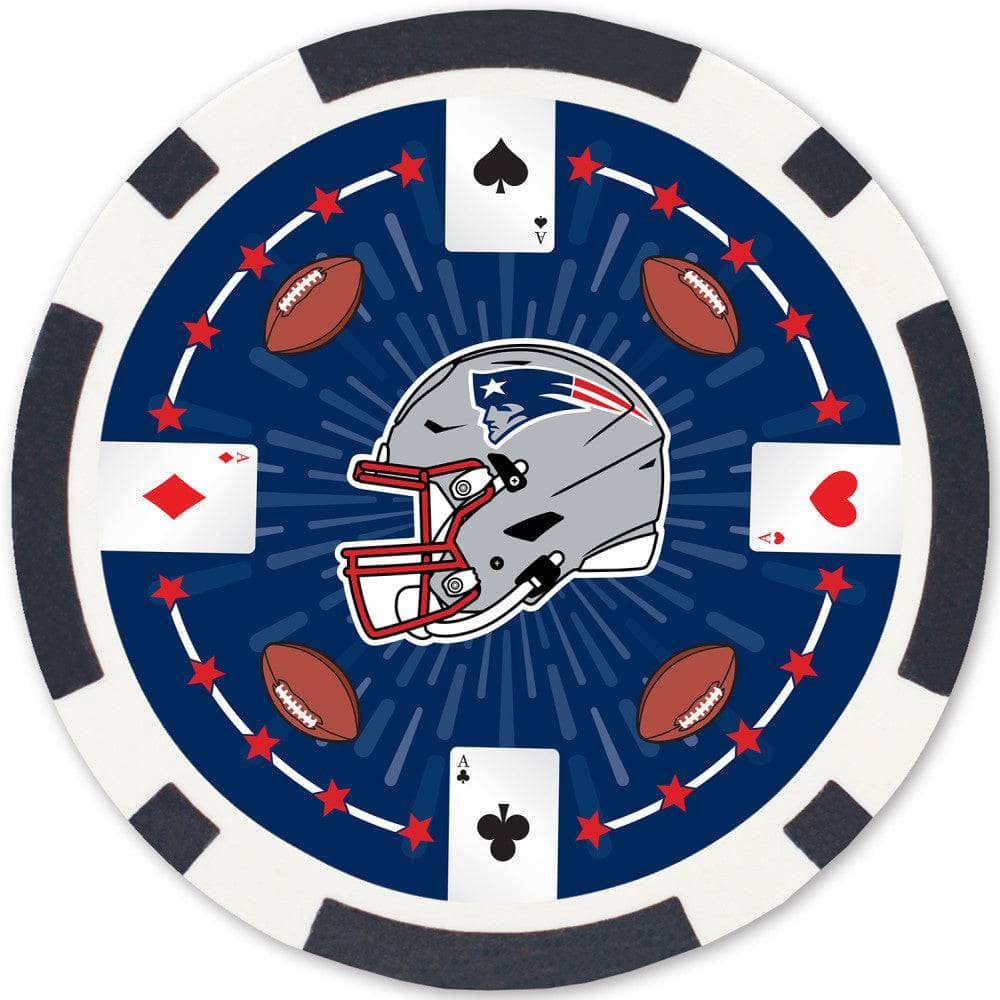 New England Patriots 100 Piece Poker Chips (ONLINE ORDER ONLY)