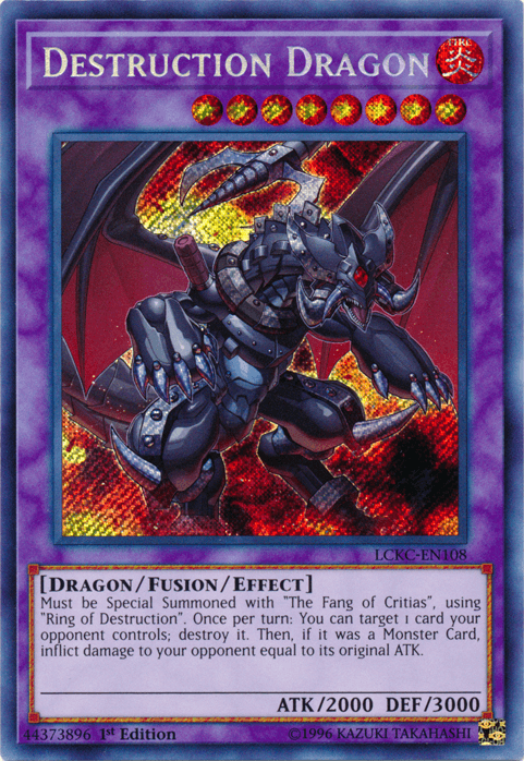 Destruction Dragon [LCKC-EN108] Secret Rare (ONLINE ORDER ONLY)