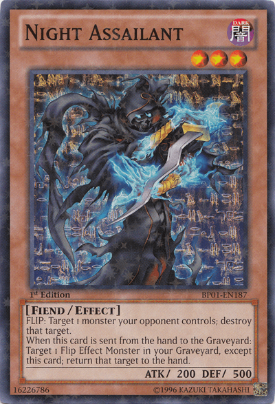 Night Assailant [BP01-EN187] Starfoil Rare (ONLINE ORDER ONLY)