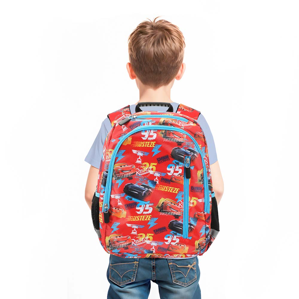 *Collective* Disney Cars Red AOP Print 14-inch Youth Backpack & Insulated Lunch Kit Set (ONLINE ORDER ONLY)
