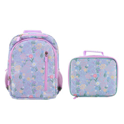 *Collective* Disney Minnie Mouse Lilac Floral 14-inch Youth Backpack & Insulated Lunch Kit Set (ONLINE ORDER ONLY)