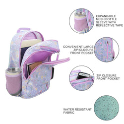 *Collective* Disney Minnie Mouse Lilac Floral 14-inch Youth Backpack & Insulated Lunch Kit Set (ONLINE ORDER ONLY)