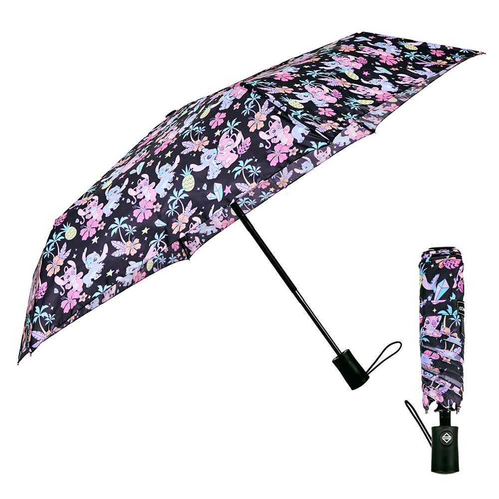 Disney Stich & Angel Tropical AOP Compact Umbrella (Online Order Only)