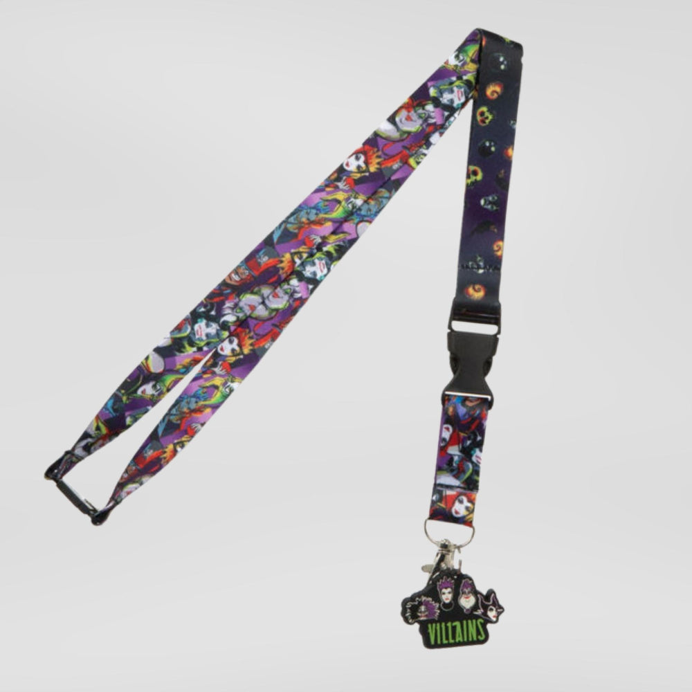 Disney Villains AOP Rubber Charm Lanyard (Online Order Only)