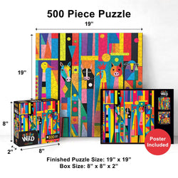 Color Me Wild - Fields of Color, Eyes of Wonder 500 Piece Jigsaw Puzzle