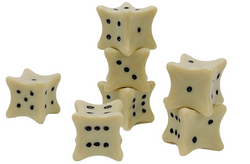 18mm Dice Bones d6 Ivory/black | Fake Bone Novelty  Dice (Online Only)