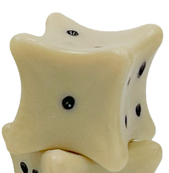 18mm Dice Bones d6 Ivory/black | Fake Bone Novelty  Dice (Online Only)