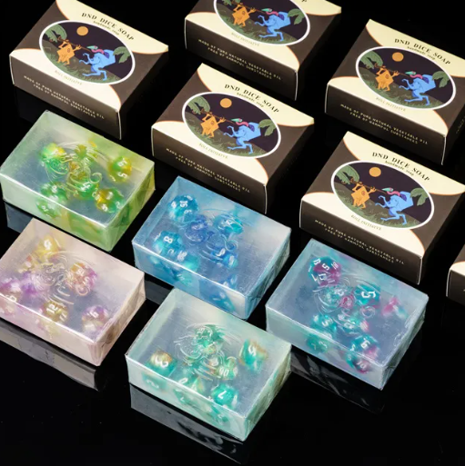 Dice Soap | Lemon Scent Transparent Handmade Soap w/Dice Inside (Online Only)
