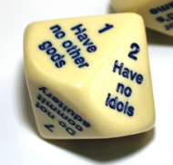 The 10 Commandments D10 10 Sided Christian Religious Dice Koplow Dice (Online Only)