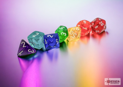 Prism Translucent GM & Beginner Player Polyhedral 7-Die Set (Online Only)